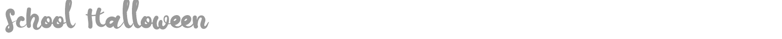 School Halloween font preview